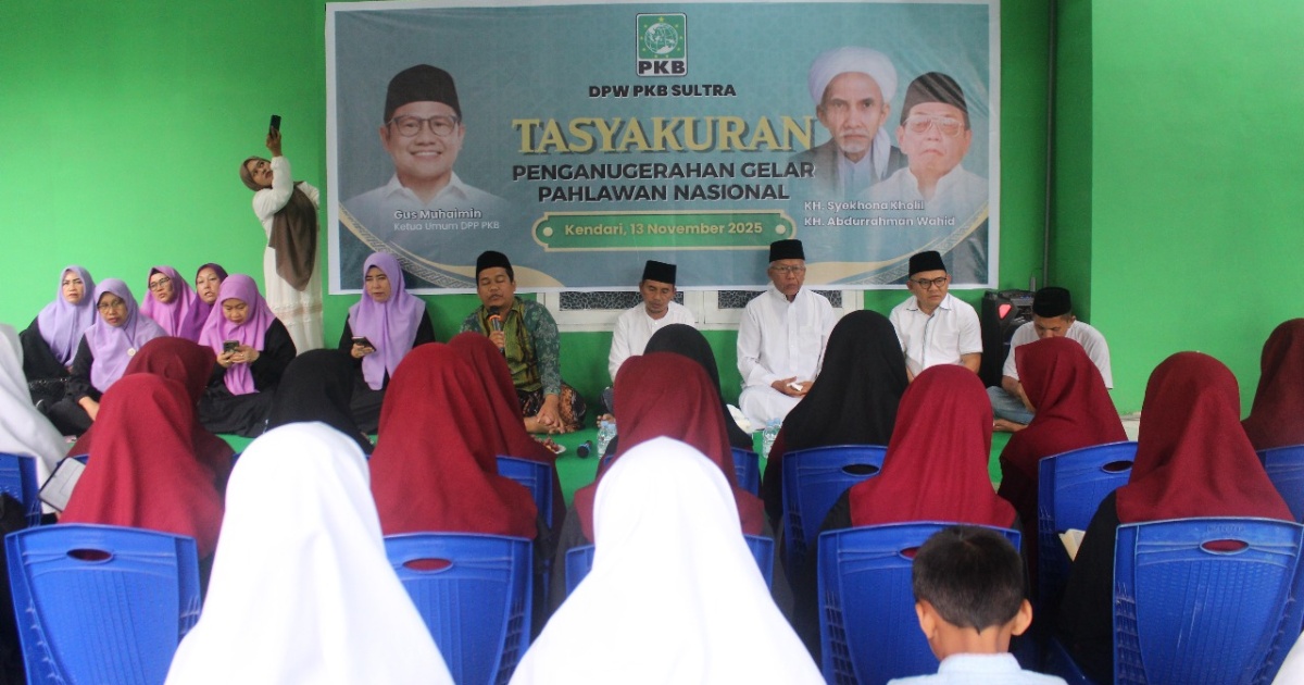 Gus Dur dan Syaikhona Muhammad Kholil Jadi Pahlawan Nasional, PKB Sultra Gelar Tasyakuran