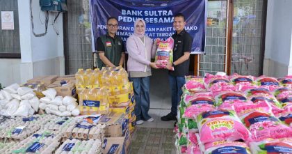 Bank Sultra salurkan bantuan sembako untuk korban banjir di Kendari