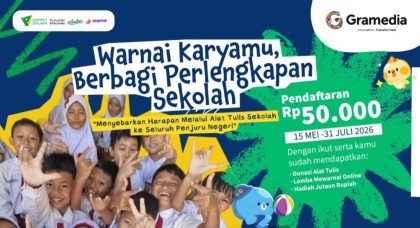 Gramedia gelar lomba mewarnai online sambil donasi perlengkapan sekolah