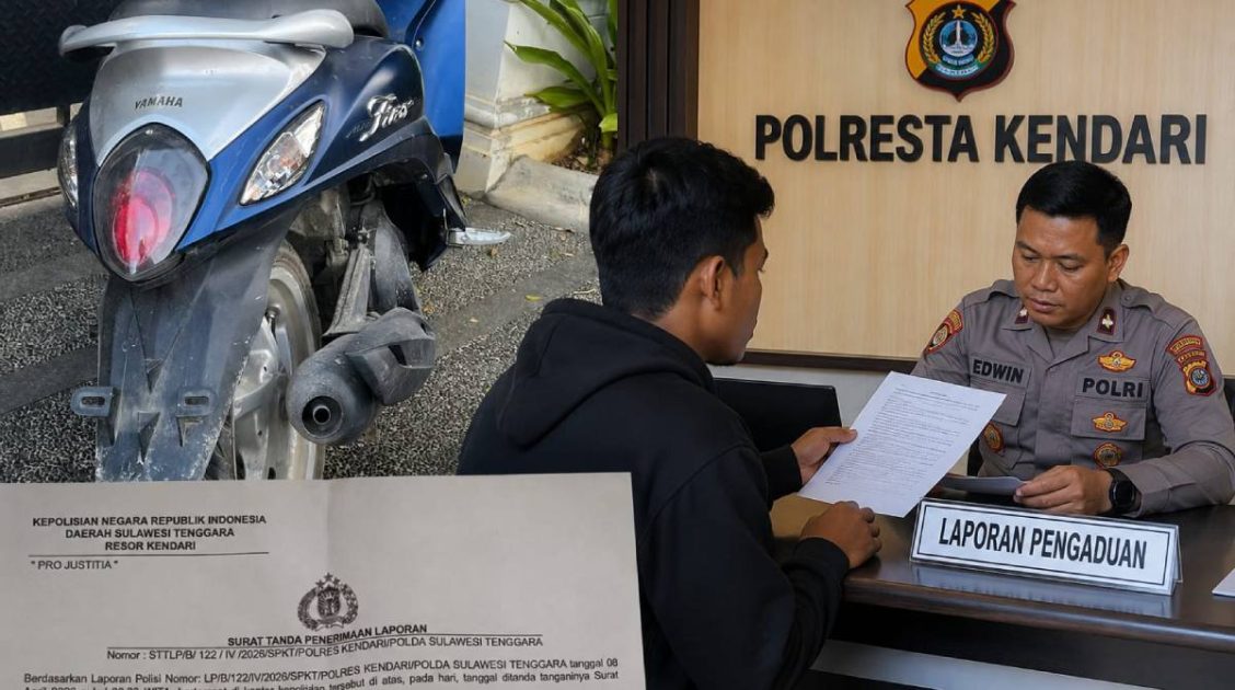 Korban melapor dugaan penggelapan motor di Polresta Kendari